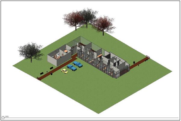 Figure 2 3D Layout (Typical Floor - Commercial Building)